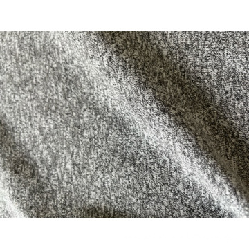 polyester cotton twisted yarn black and white grey jersey fabric